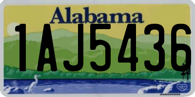 AL license plate 1AJ5436