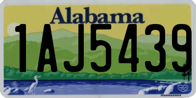 AL license plate 1AJ5439