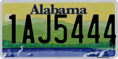 AL license plate 1AJ5444