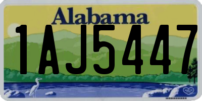 AL license plate 1AJ5447