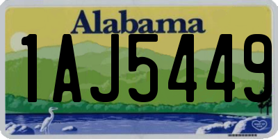 AL license plate 1AJ5449