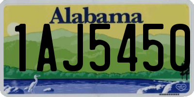 AL license plate 1AJ5450