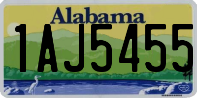 AL license plate 1AJ5455