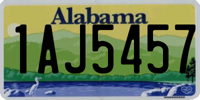 AL license plate 1AJ5457