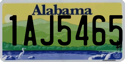 AL license plate 1AJ5465