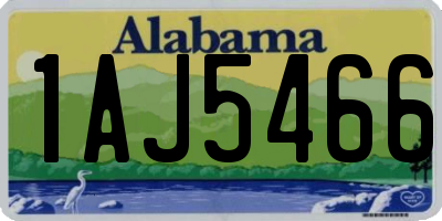 AL license plate 1AJ5466