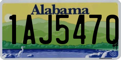 AL license plate 1AJ5470
