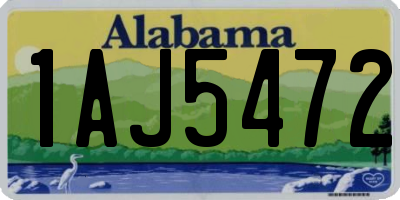 AL license plate 1AJ5472
