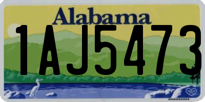 AL license plate 1AJ5473