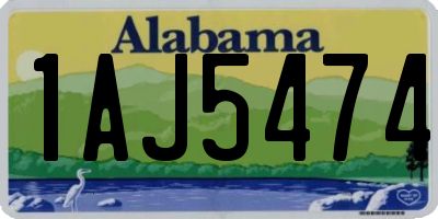 AL license plate 1AJ5474