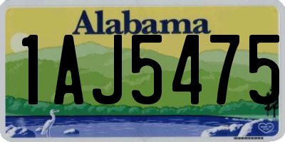 AL license plate 1AJ5475