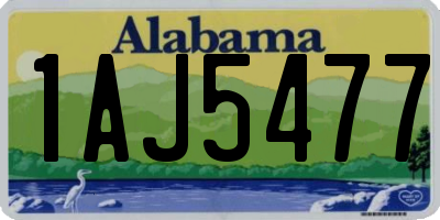 AL license plate 1AJ5477