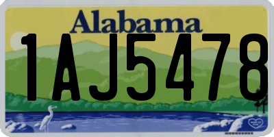 AL license plate 1AJ5478