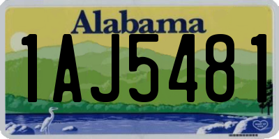 AL license plate 1AJ5481