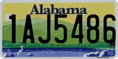 AL license plate 1AJ5486