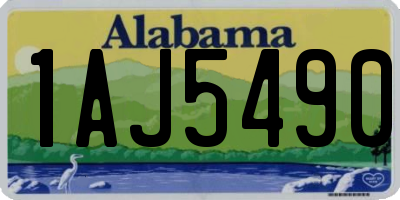 AL license plate 1AJ5490