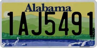AL license plate 1AJ5491