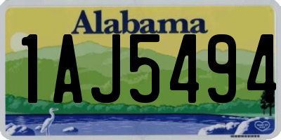 AL license plate 1AJ5494