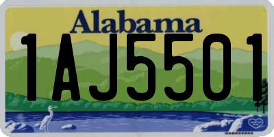 AL license plate 1AJ5501