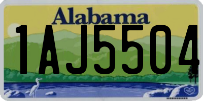 AL license plate 1AJ5504
