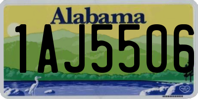 AL license plate 1AJ5506