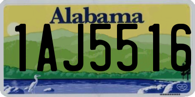 AL license plate 1AJ5516