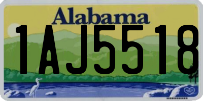 AL license plate 1AJ5518