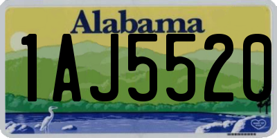 AL license plate 1AJ5520