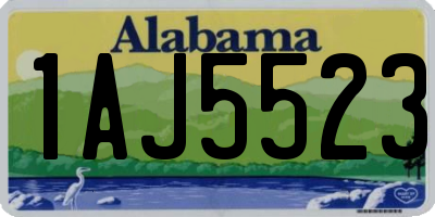 AL license plate 1AJ5523
