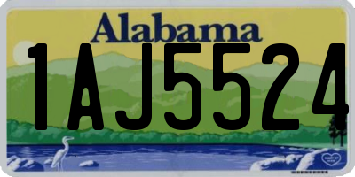 AL license plate 1AJ5524
