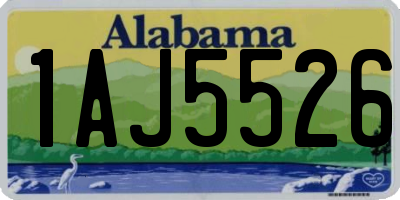 AL license plate 1AJ5526