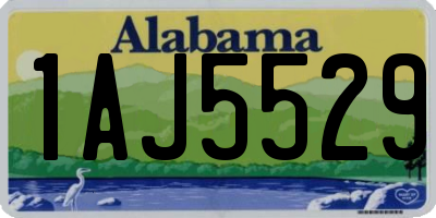 AL license plate 1AJ5529
