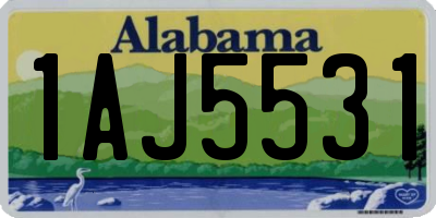 AL license plate 1AJ5531