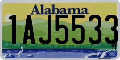 AL license plate 1AJ5533