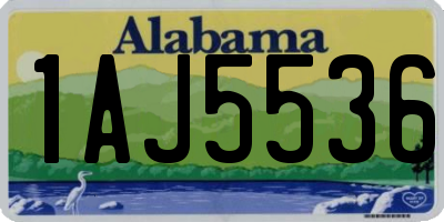 AL license plate 1AJ5536
