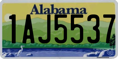 AL license plate 1AJ5537
