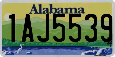 AL license plate 1AJ5539
