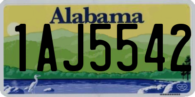AL license plate 1AJ5542