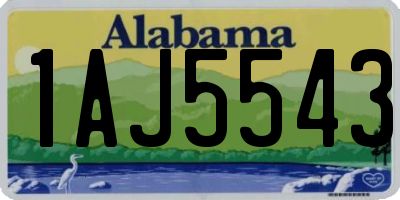 AL license plate 1AJ5543
