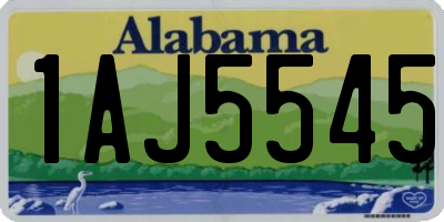 AL license plate 1AJ5545