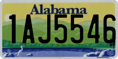 AL license plate 1AJ5546