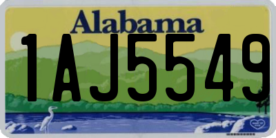 AL license plate 1AJ5549