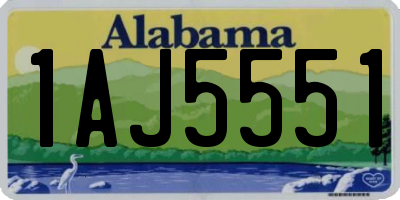 AL license plate 1AJ5551
