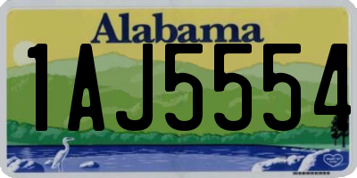 AL license plate 1AJ5554