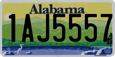 AL license plate 1AJ5557