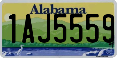 AL license plate 1AJ5559