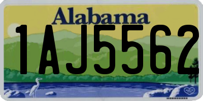 AL license plate 1AJ5562
