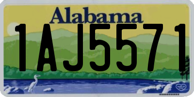 AL license plate 1AJ5571