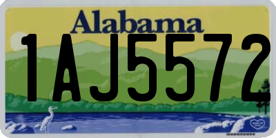 AL license plate 1AJ5572