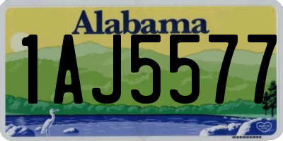 AL license plate 1AJ5577